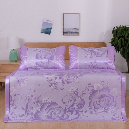 91家纺网 家纺一手货源 找家纺 （总）好梦来家纺（原锦茂家纺） 2025新款新款冰丝席舒适凉感透气凉席1号牡丹盛世