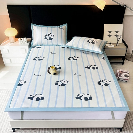 91家纺网 家纺一手货源 找家纺 （总）倾慕2024新款简约风牛奶丝凉席