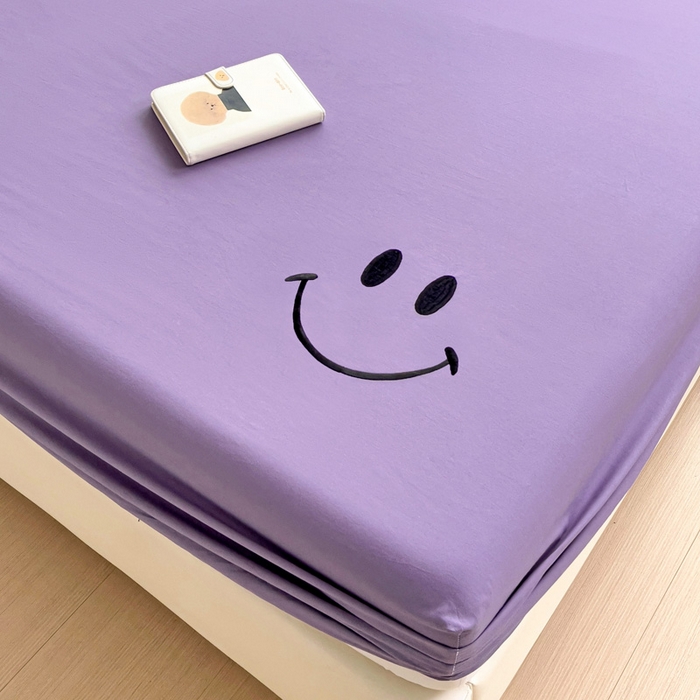 91家纺网 家纺一手货源 找家纺 梦家居 2024新款全棉水洗棉刺绣单床笠 2 葡萄紫