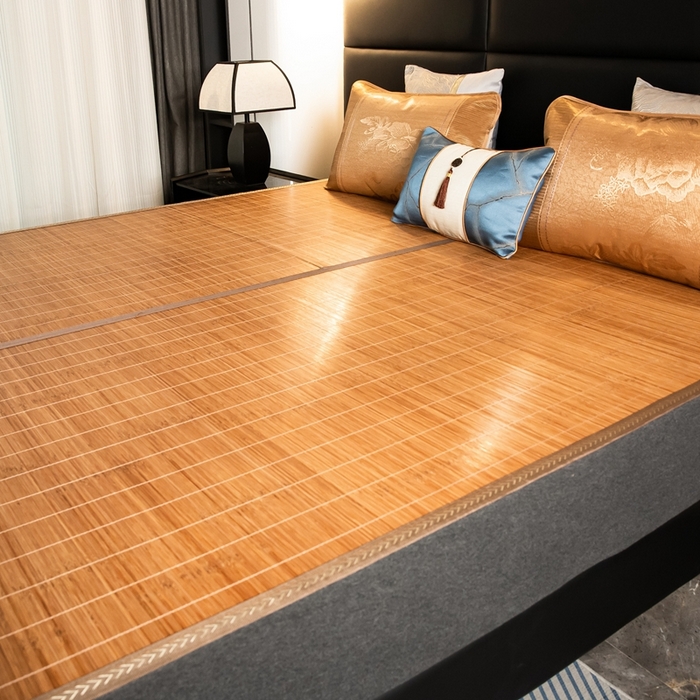 91家纺网 家纺一手货源 找家纺 丹兰 2025新品竹席冰藤凉席折叠双面藤席子夏季草席单人冰丝席 水墨年华