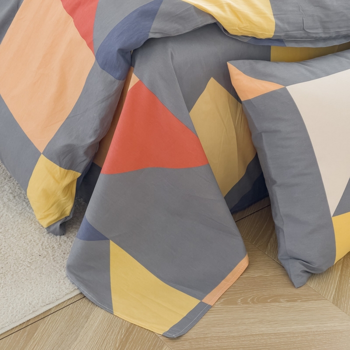 91家纺网 家纺一手货源 找家纺 金泰莱 2025新款全棉四件套纯棉四件套斜纹印花四件套 多面体