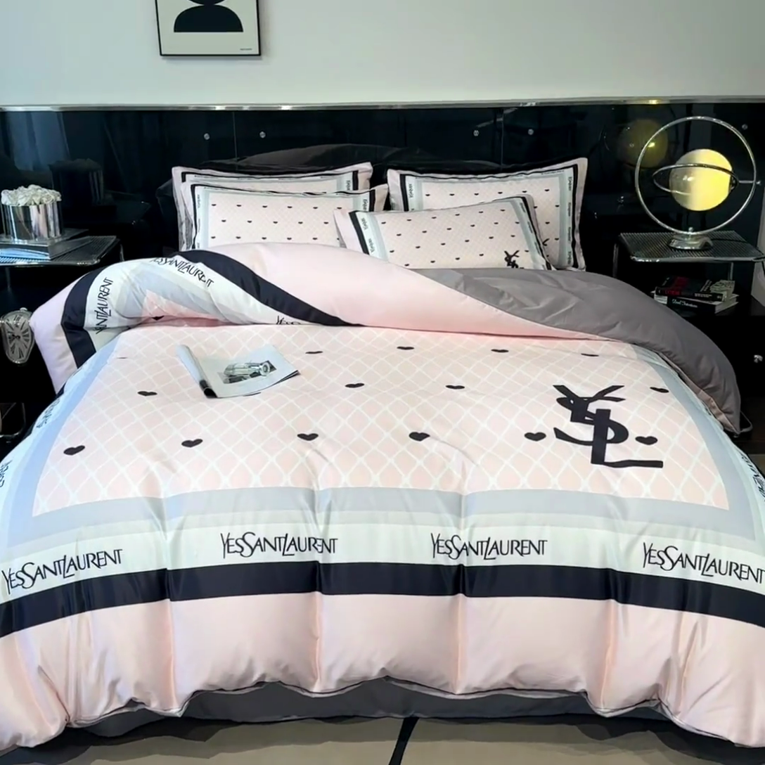 91家纺网 家纺一手货源 找家纺 摩卡家纺 2024新品水洗真丝轻奢系列罗兰粉