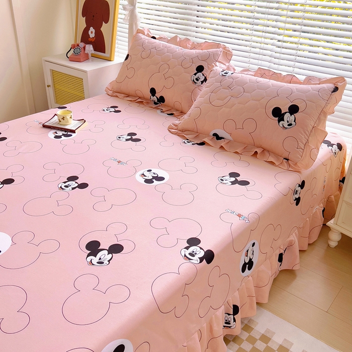 91家纺网 家纺一手货源 找家纺 （总）情煊家纺 2024新款全棉床单单品纯色床单斜纹花边床单系列-印花款