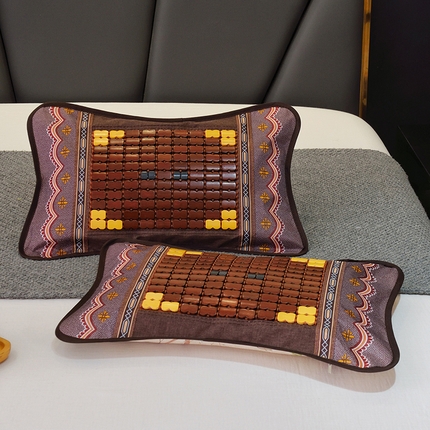 91家纺网 家纺一手货源 找家纺  2025新款凉感席夏季冰藤枕茶叶枕 风韵麻将枕