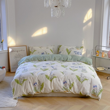 91家纺网 家纺一手货源 找家纺 （总）梵克保罗 2024新款13372全棉小清新四件套