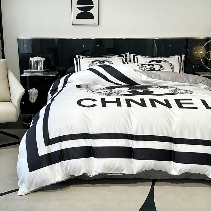 91家纺网 家纺一手货源 找家纺 摩卡家纺 2024新品水洗真丝轻奢系列黑白香