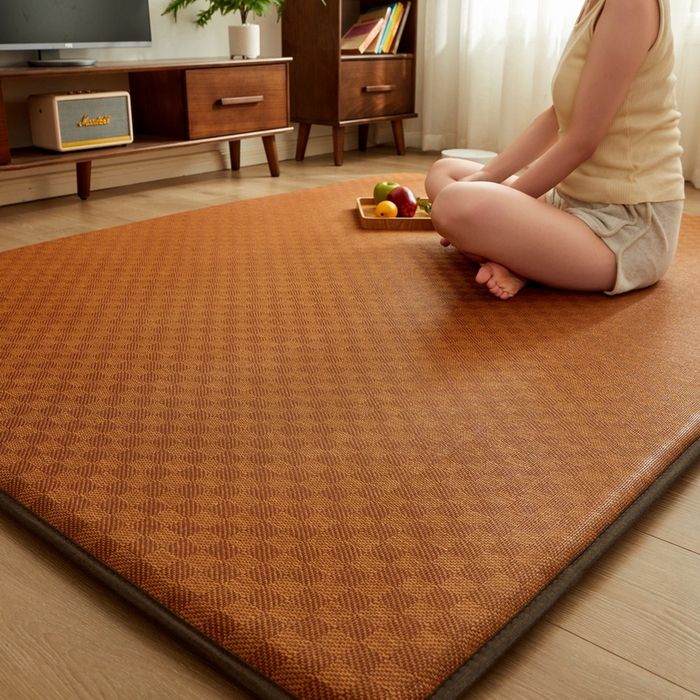 91家纺网 家纺一手货源 找家纺 （总）祁恋婷家居 2024新款日式榻榻米冰藤午睡垫-小床