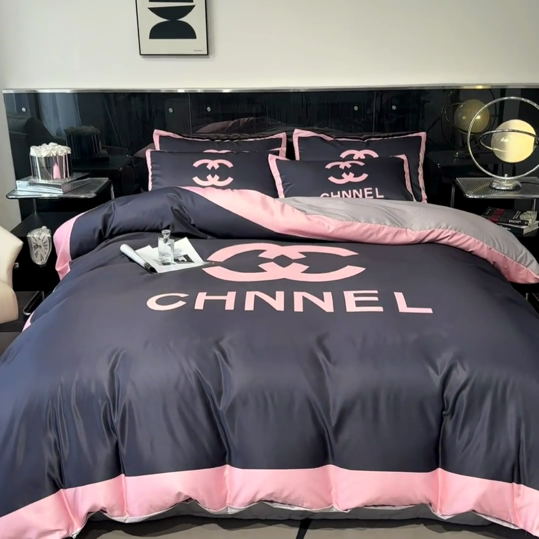 91家纺网 家纺一手货源 找家纺 摩卡家纺 2024新品水洗真丝轻奢系列黑粉香