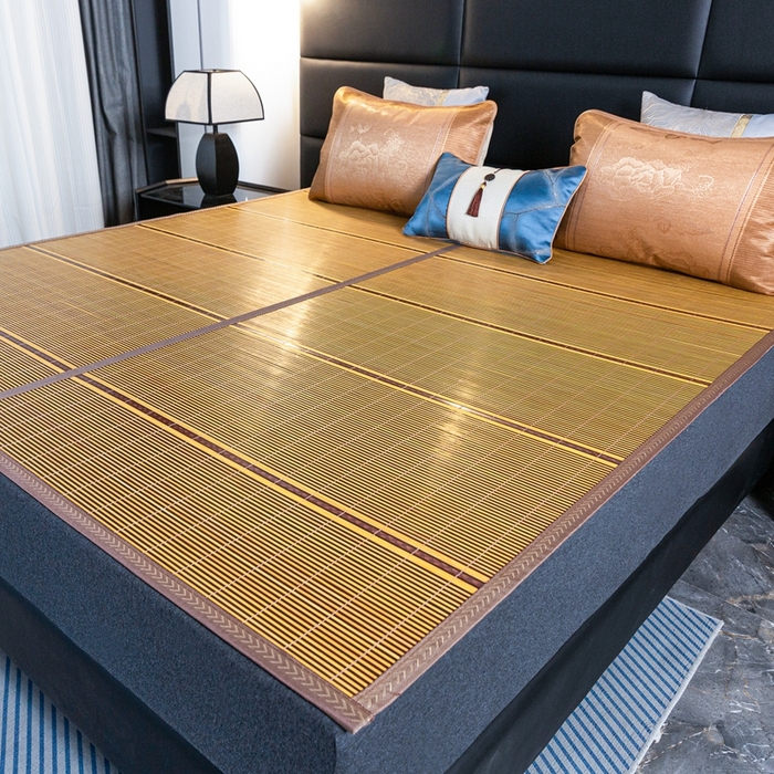 91家纺网 家纺一手货源 找家纺 丹兰 2025新品竹席冰藤凉席折叠双面藤席子夏季草席单人冰丝席 芊芊诗意