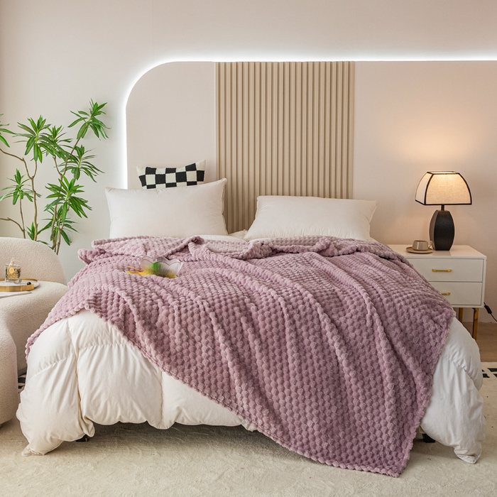 91家纺网 家纺一手货源 找家纺 卡琪曼 2025新款高克重金龟绒牛奶绒毛毯毯子 豆沙