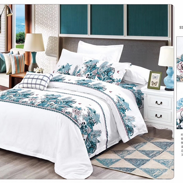 91家纺网 家纺一手货源 找家纺 （总）宜眠家纺 40支60支全棉贡缎印花四件套纯棉四件套酒店四件套