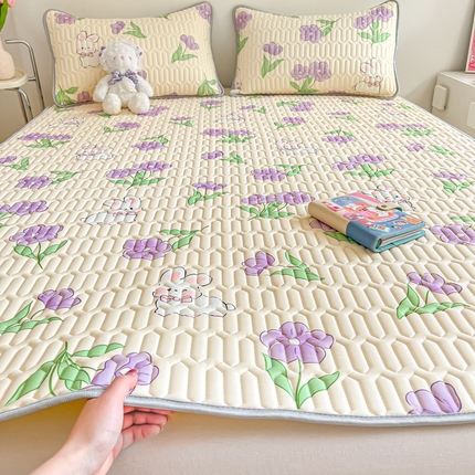 沐慕 2024新款小清新印花乳胶凉席 星黛兔