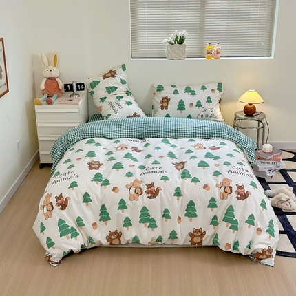 91家纺网 家纺一手货源 找家纺 （总）梵克保罗 2024新款13372全棉小清新四件套