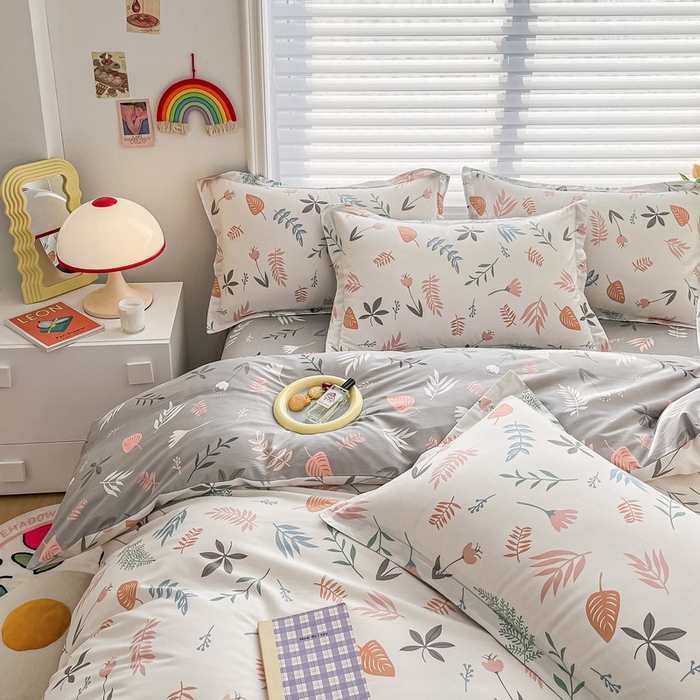 91家纺网 家纺一手货源 找家纺 慕晨 2024新款13372全棉印花四件套 春意