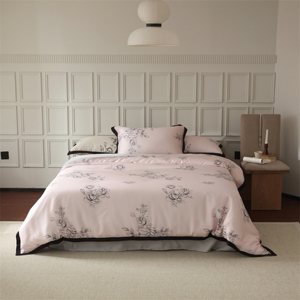 91家纺网 家纺一手货源 找家纺 （总）初拾 2024新款60支奥地利兰精天丝数码印花四件套-素描系列