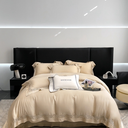 91家纺网 家纺一手货源 找家纺 （总）若未家居 LOVEWE HOUSE 2025新款进口天丝意式镂空工艺高端套件--威尔士