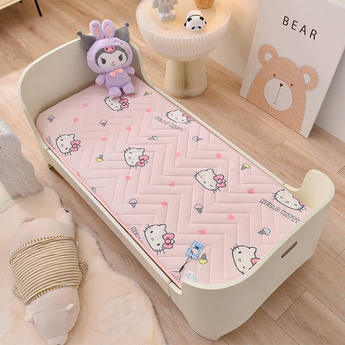 91家纺网 家纺一手货源 找家纺 宝贝优选 2024新款A类针织棉三丽鸥床垫 常规款凯蒂猫