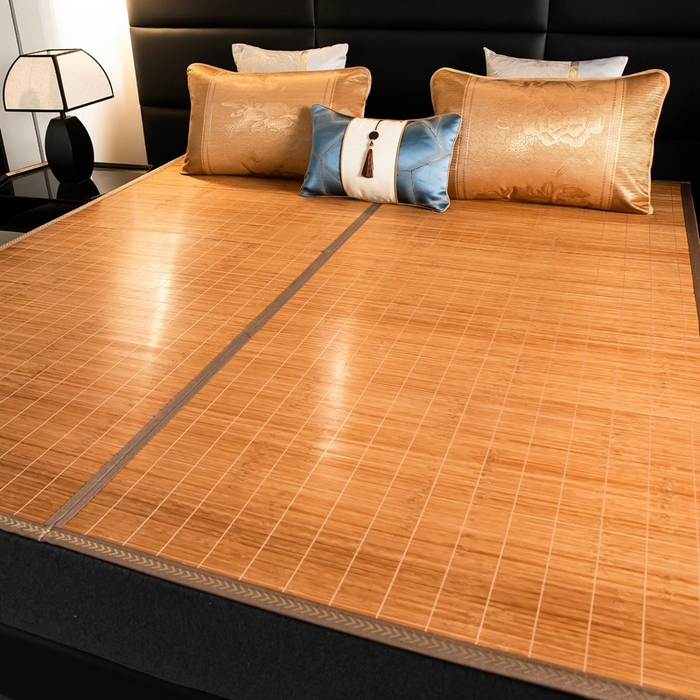 91家纺网 家纺一手货源 找家纺 丹兰 2025新品竹席冰藤凉席折叠双面藤席子夏季草席单人冰丝席 水墨年华