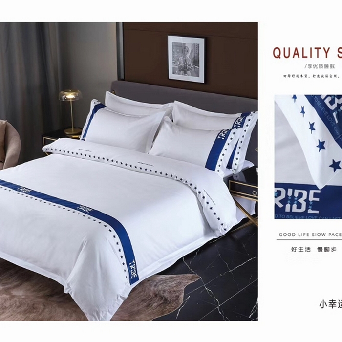 91家纺网 家纺一手货源 找家纺 宜眠家纺 40支60支全棉贡缎印花四件套纯棉四件套酒店四件套 小幸运