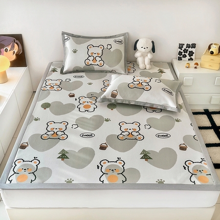 倾慕2024新款满天星提花凉席 爱心小熊