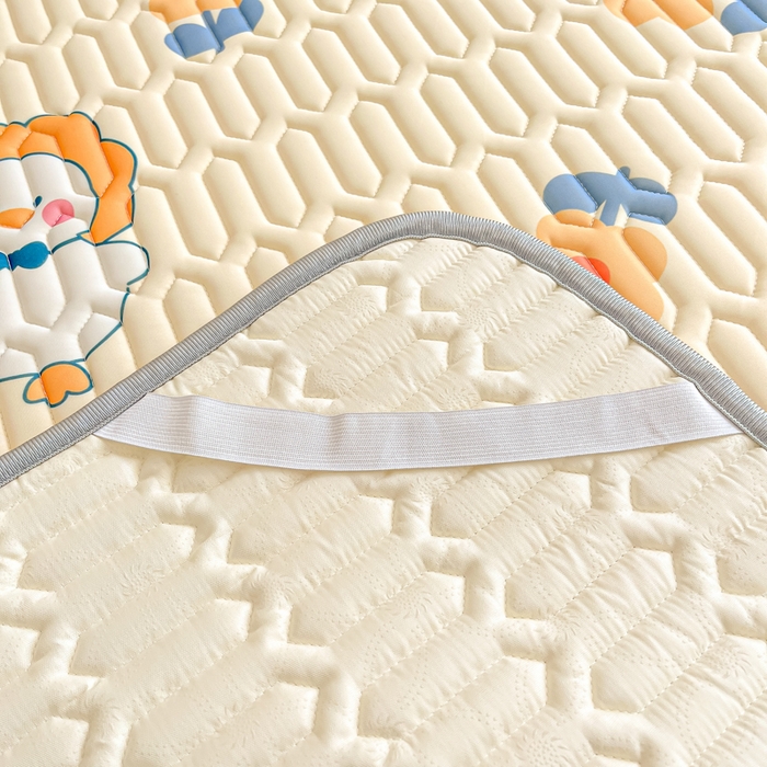 91家纺网 家纺一手货源 找家纺 沐慕 2024新款小清新印花乳胶凉席 萌萌鸭