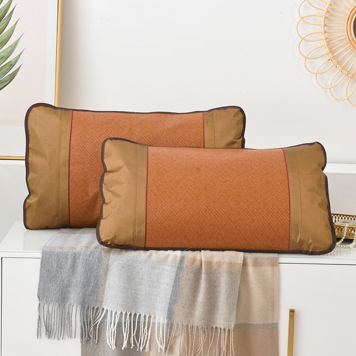 91家纺网 家纺一手货源 找家纺 丹兰 2025新款夏季凉席枕套成人藤枕芯套单人冰丝枕头套夏天凉爽竹席枕套 红藤枕套