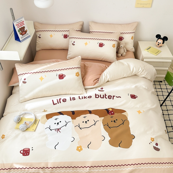 91家纺网 家纺一手货源 找家纺 摩卡家纺 2024新品春夏新品冰丝套件法棍