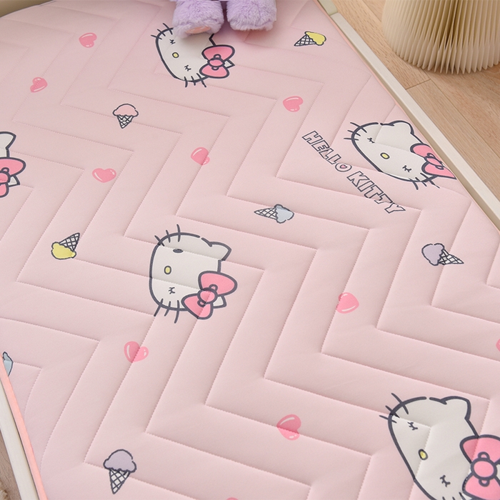 91家纺网 家纺一手货源 找家纺 宝贝优选 2024新款A类针织棉三丽鸥床垫 常规款凯蒂猫