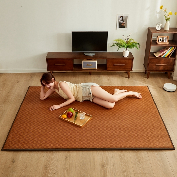 91家纺网 家纺一手货源 找家纺 （总）祁恋婷家居 2024新款日式榻榻米冰藤午睡垫-大床