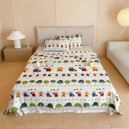 91家纺网 家纺一手货源 找家纺 （总）头等舱 2024新款针织棉凉感氨纶A类印花大豆抗菌夏被