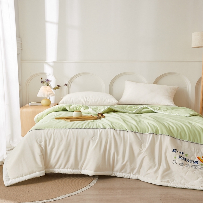 91家纺网 家纺一手货源 找家纺 （总）钰博2024新款冰丝绸凉感夏被空调被夏凉被大豆被