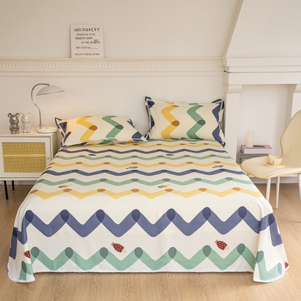 91家纺网 家纺一手货源 找家纺 （总）金泰莱 2025新款花边款老粗布凉席老粗布床单软凉席全棉床单纯棉床单