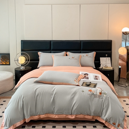 91家纺网 家纺一手货源 找家纺 （总）七七家纺 2025新款天丝棉刺绣四件套-初见系列