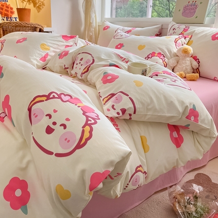 91家纺网 家纺一手货源 找家纺 （总）花伞家居 2025新款水洗棉印花四件套