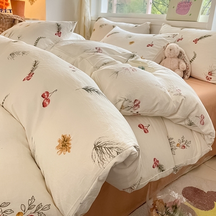 91家纺网 家纺一手货源 找家纺 （总）花伞家居 2025新款水洗棉印花四件套