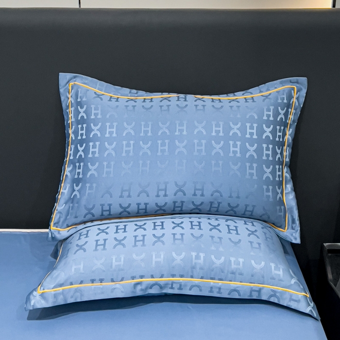 91家纺网 家纺一手货源 找家纺 丽卡家纺 2024新款60s贡缎提花水洗天丝夏被四件套-莫奈 莫奈-宾利蓝