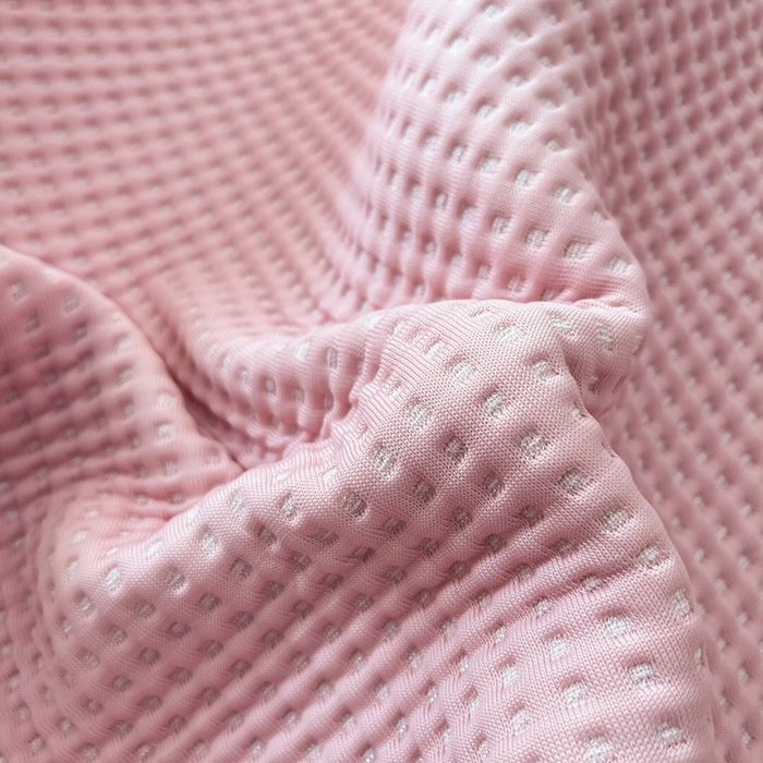 91家纺网 家纺一手货源 找家纺 慕尚 2025新款华夫格床笠凉席 华夫格粉