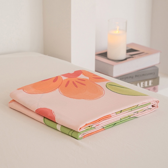 91家纺网 家纺一手货源 找家纺 金泰莱 2025新款花边款老粗布凉席老粗布床单软凉席全棉床单纯棉床单 花恋曲