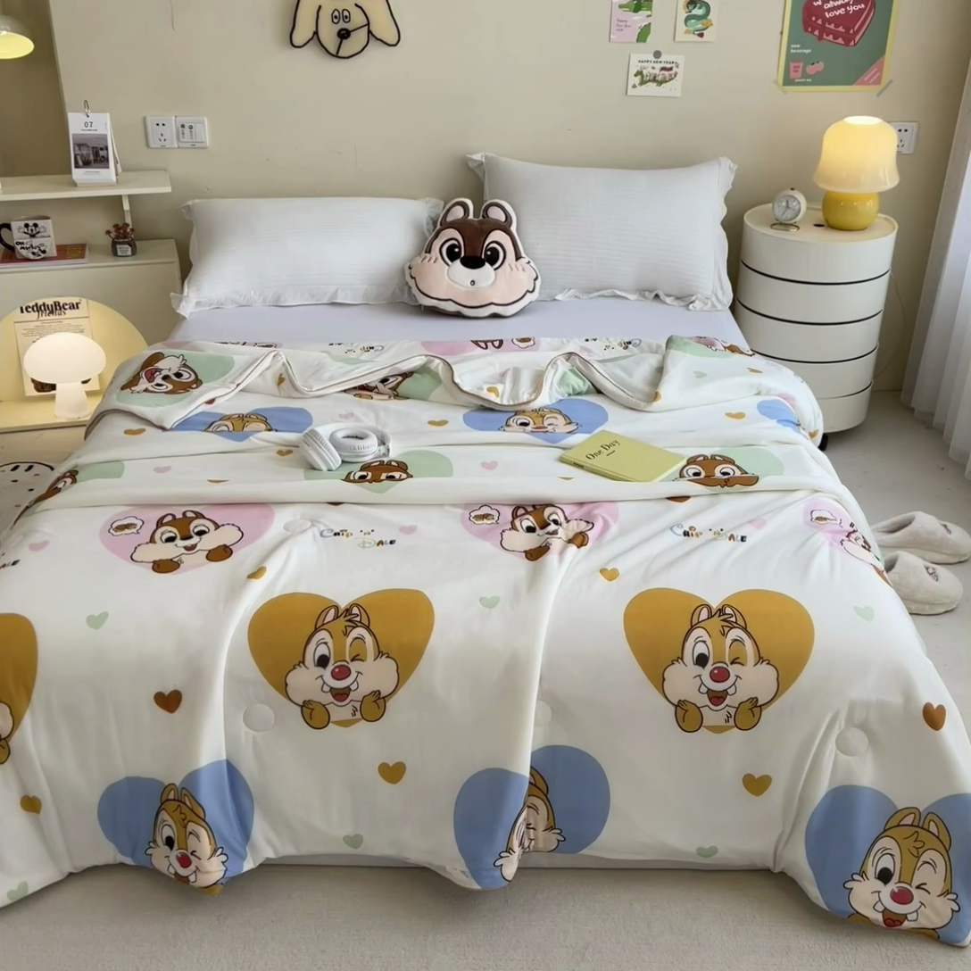 91家纺网 家纺一手货源 找家纺 米菲 2024新款A类凉感丝印花夏被夏凉被被芯 迪士尼-蒂蒂大