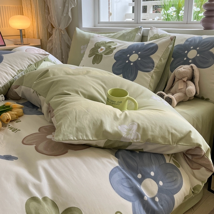 91家纺网 家纺一手货源 找家纺 红馆 2025年全棉12868印花系列四件套梦境