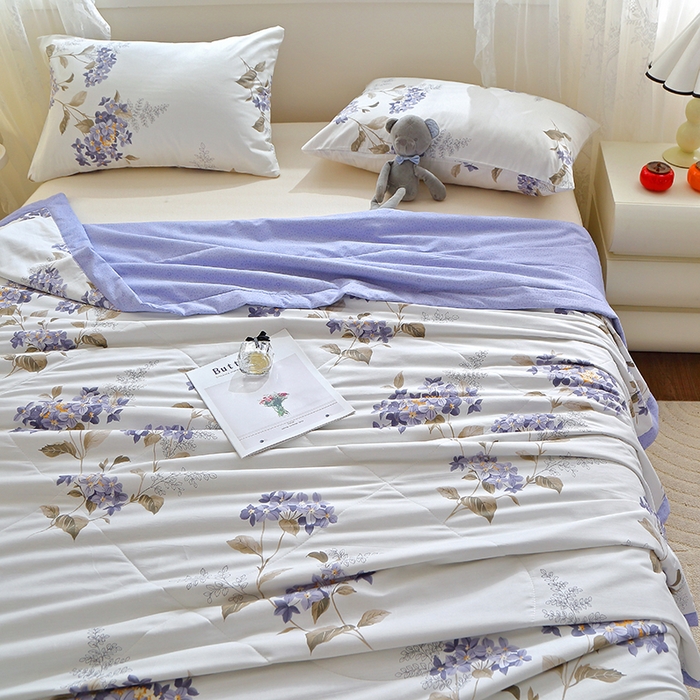 91家纺网 家纺一手货源 找家纺 金柚子2024新款全棉印花夏凉被 红袖添香