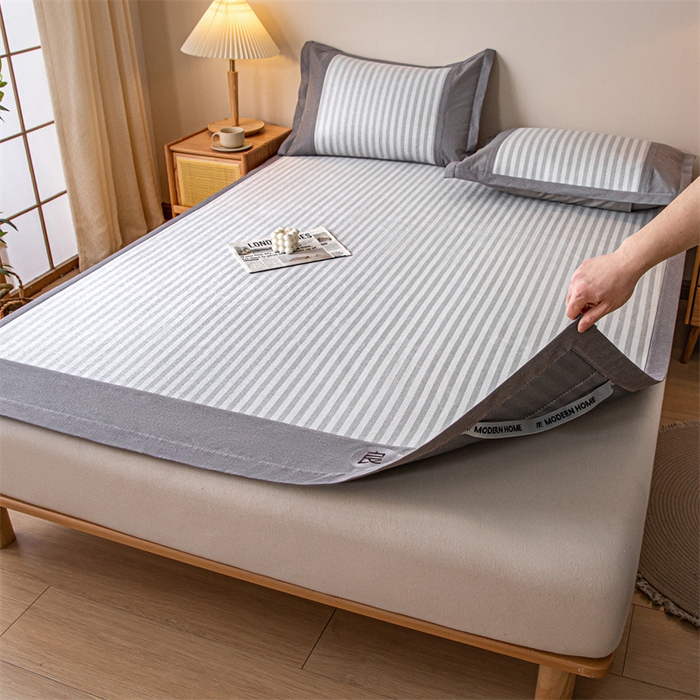 91家纺网 家纺一手货源 找家纺 （总）启程 2024新款600D数码印花凉感冰藤席系列