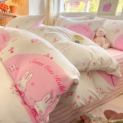 91家纺网 家纺一手货源 找家纺 （总）花伞家居 2025新款水洗棉印花四件套