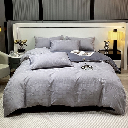 91家纺网 家纺一手货源 找家纺 （总）全棉华夫格提花四件套纯棉刺绣床上用品