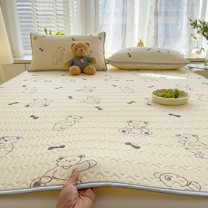 91家纺网 家纺一手货源 找家纺 伊人坊 2024新款A类凉感丝乳胶凉席三件套 小熊院长