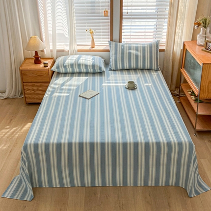 莱登卡奴 2024新款全棉色织水洗棉单品系列 单床单 床单-布莱格兰