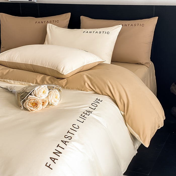 91家纺网 家纺一手货源 找家纺 澳梵家居 2024新款60s全棉刺绣四件套--罗曼克系列 罗曼克-奶白金