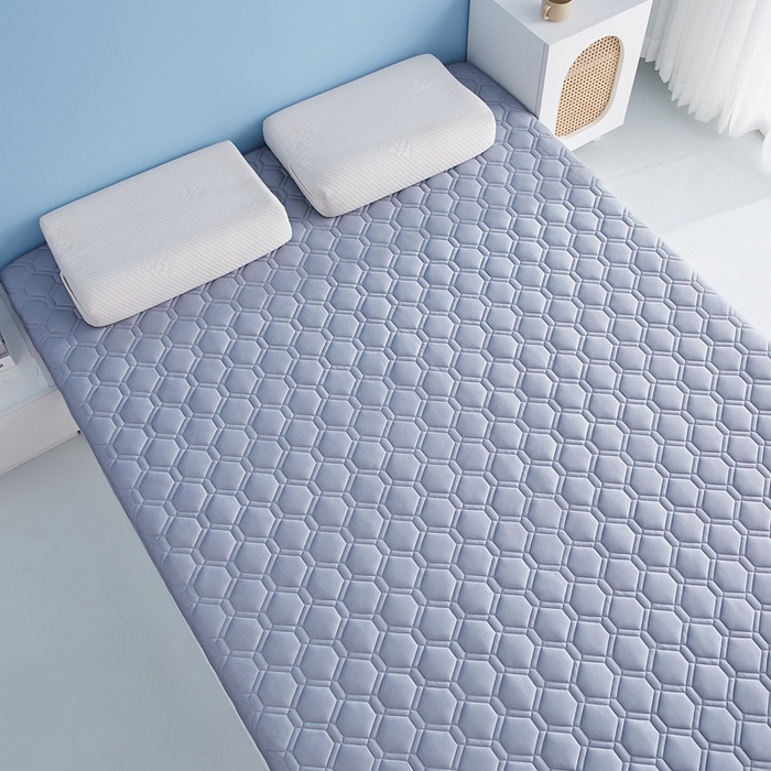 91家纺网 家纺一手货源 找家纺 时奥 2024新款A类针织棉乳胶记忆海绵床垫 元气灰