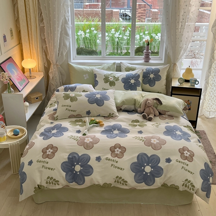 91家纺网 家纺一手货源 找家纺 红馆 2025年全棉12868印花系列四件套梦境