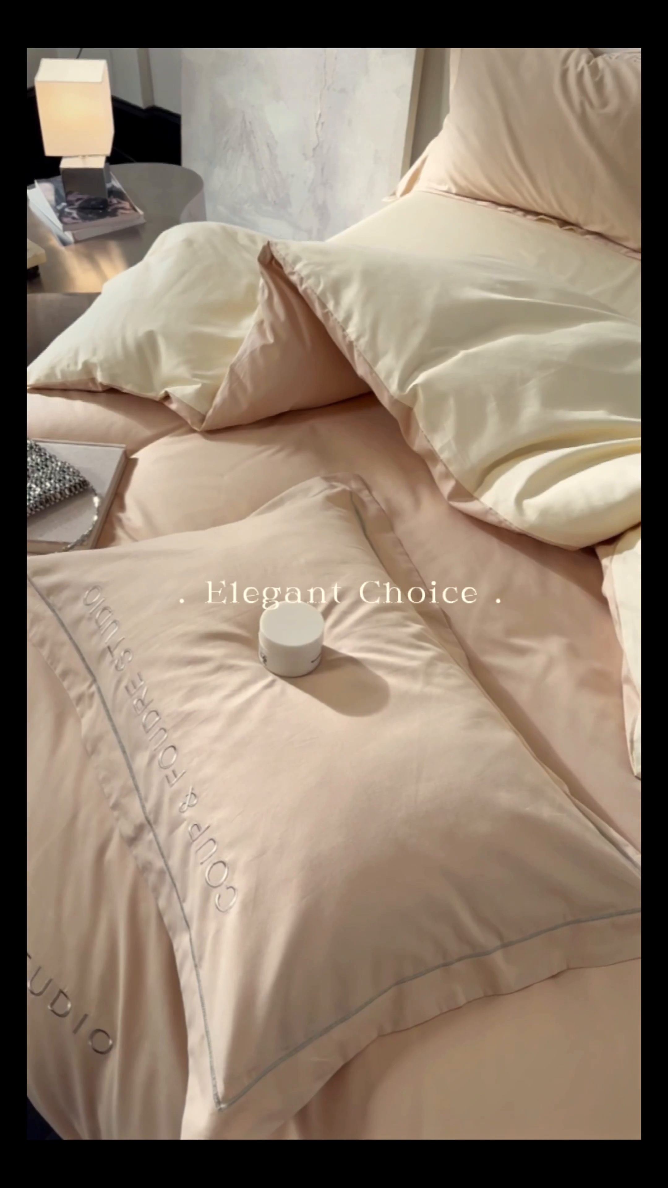 91家纺网 家纺一手货源 找家纺 荣轩家居 2024新款全棉字母一字绣古里系列四件套 古里-拿铁